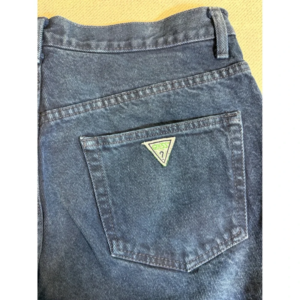 Vintage Guess Jeans Georges Marciano Denim Shorts Indigo Blue Made in USA 33
